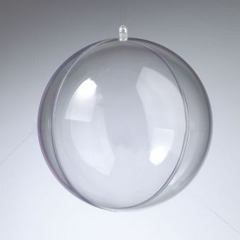 Kunststoffkugel glasklar, 60 mm, teilbar